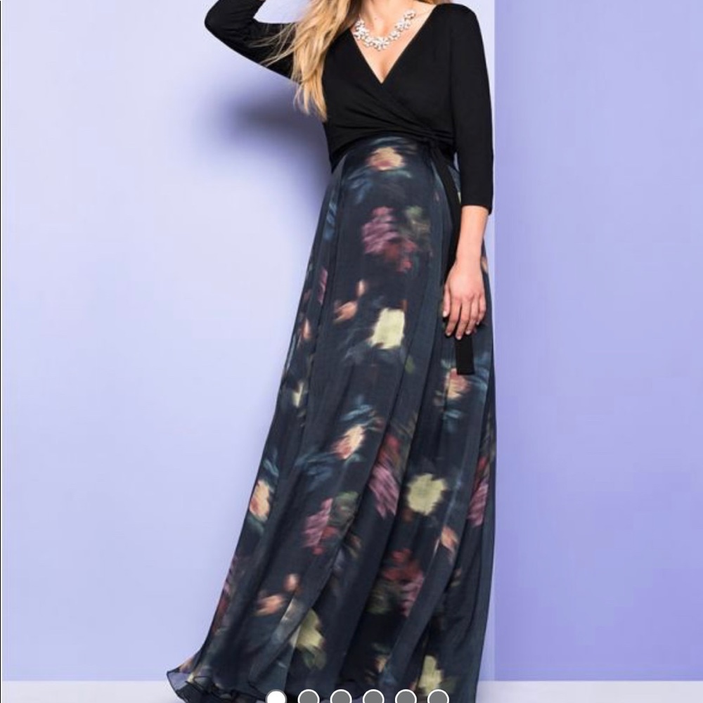 Luxe by Seraphine wrap nursing gown